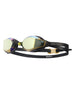 TYR stealth swim goggle black and gold colour mirrored lens
