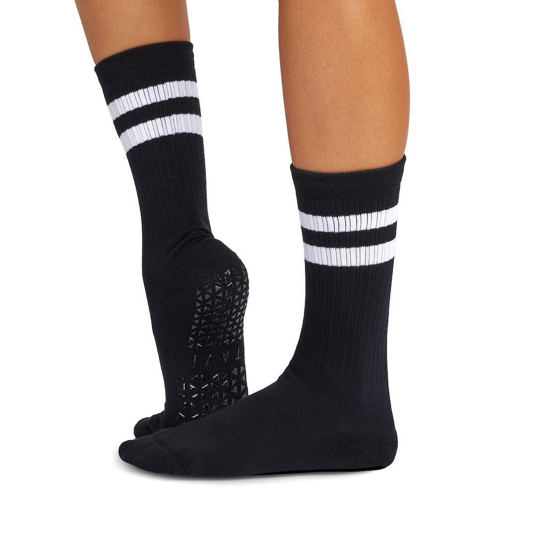 Tavi Aria black grippy sock for pilates