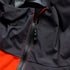 Front zip of red and black troy lee designs resist mountain biking jacket mens 