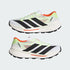 pair of adidas terrex agravic tt trail running shoe in white with coral and lime detail