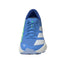 front view of adidas terrex agravic tt trail running shoe for women in blue with lime trim