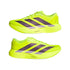 pair of adidas adizero evo sl woven running shoes for men in neon yellow colour with grey stripes