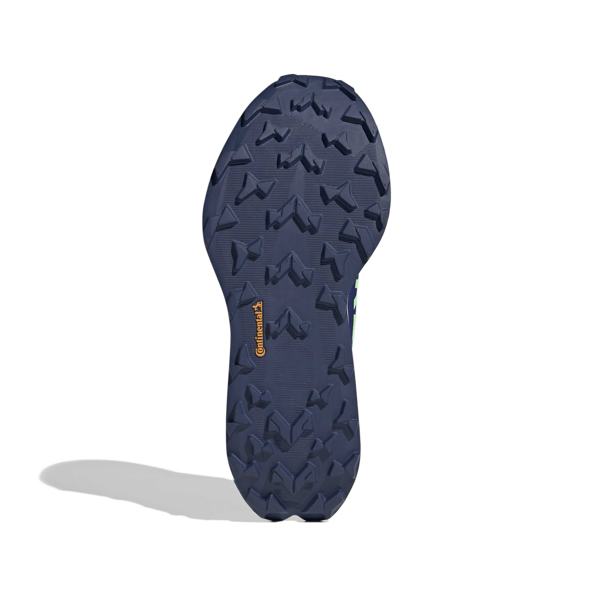 blue adidas agravic terrex tt blue trail shoe for men, view of sole