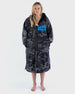 dryrobe Advanced Long Sleeve Block Colour Black Camo Blue warm up after cold water swim