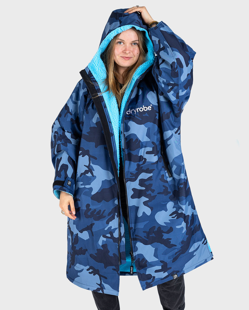 dryrobe Advance Long Sleeve Blue Camo / Blue