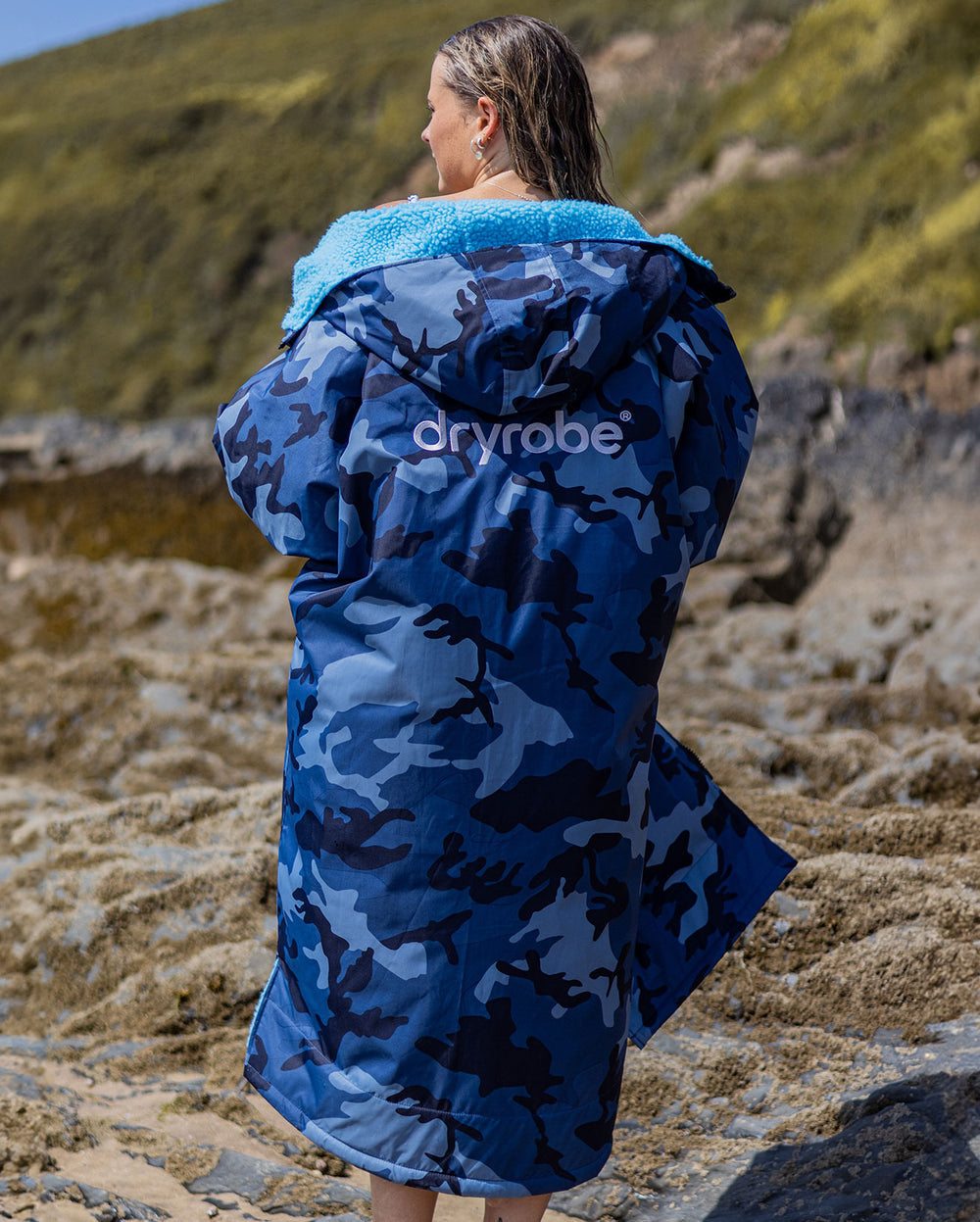dryrobe Advance Long Sleeve Blue Camo / Blue