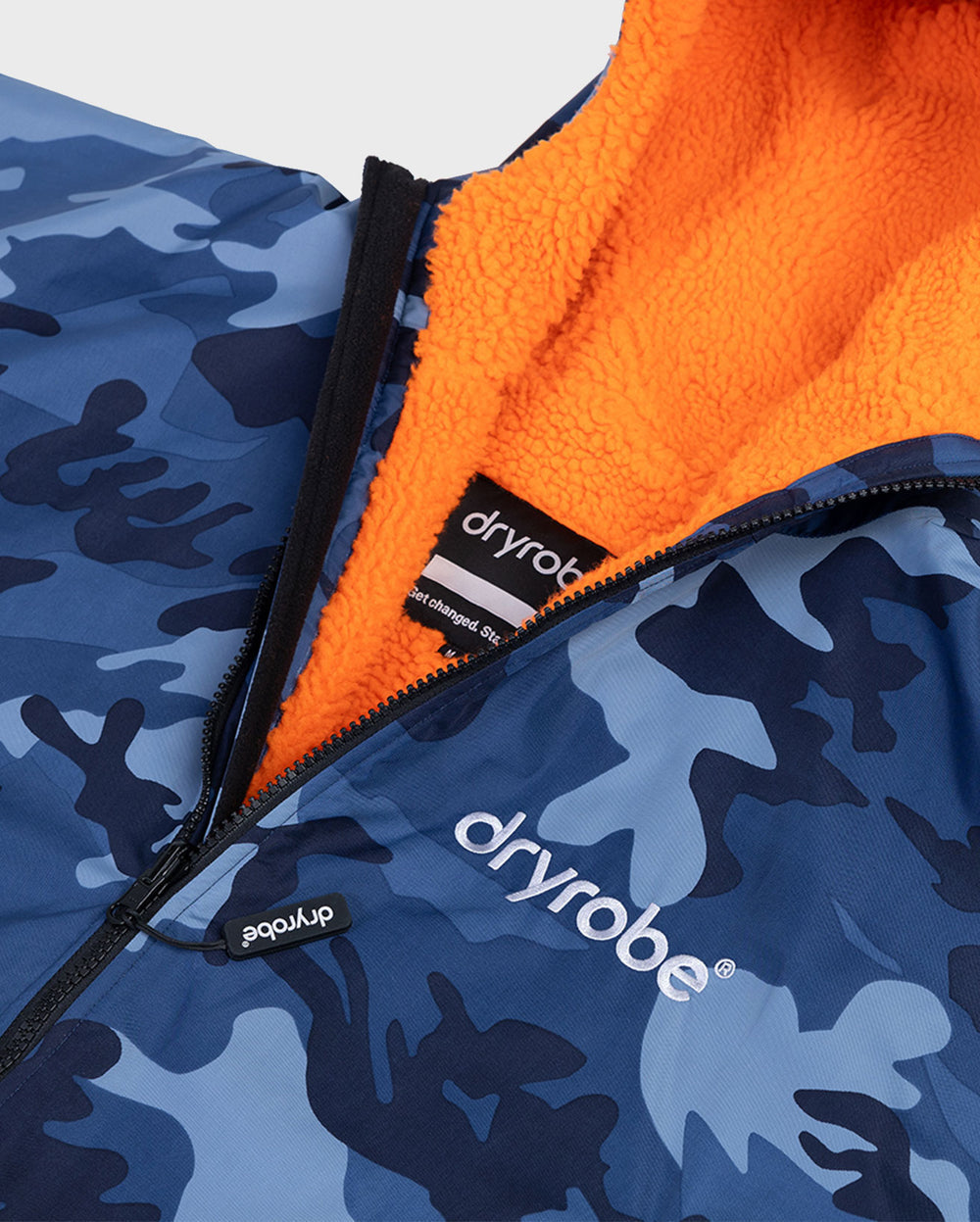 dryrobe Advance Long Sleeve Blue Camo / Orange