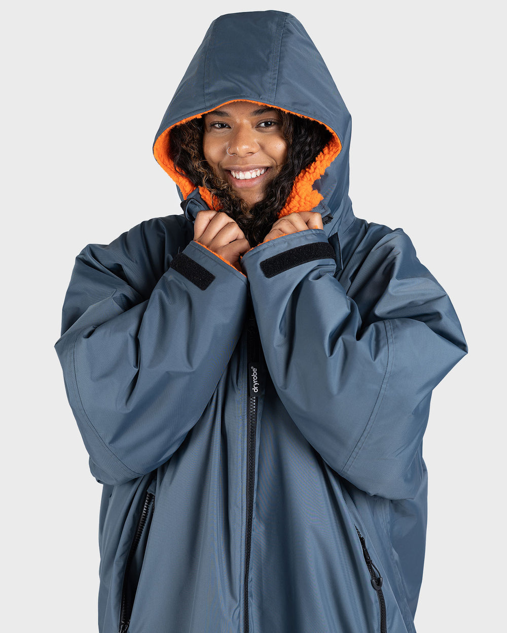 dryrobe Advance Long Sleeve Dark Grey / Orange