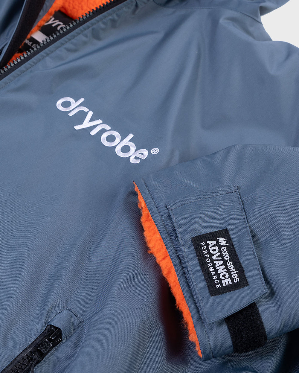 dryrobe Advance Long Sleeve Dark Grey / Orange