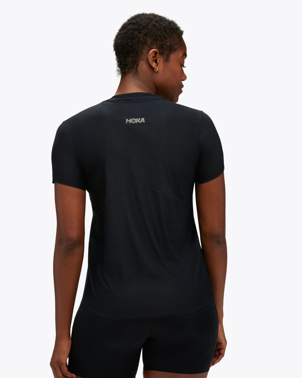 HOKA Airolite Run Short Sleeve T-Shirt Women's Colour Black