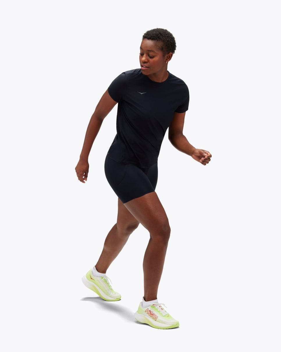 HOKA Airolite Run Short Sleeve T-Shirt Women's Colour Black
