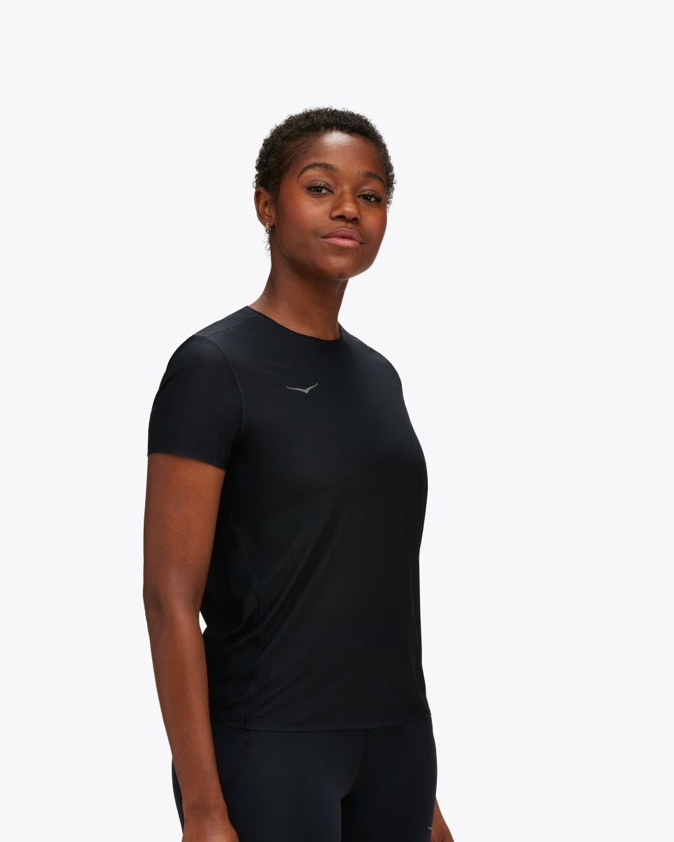 HOKA Airolite Run Short Sleeve T-Shirt Women's Colour Black