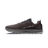 altra lone peak 9 mens, zero drop trail running shoe with natural wide toe box, dark brown colour with grey details, inside profile of shoe