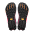 bottom view of altra lone peak womens trail running shoe in a black pink and orange colour