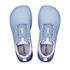 altra lone peak 9 womens, zero drop trail running shoe with natural wide toe box, light blue colour with pink and dark blue details, top of shoes