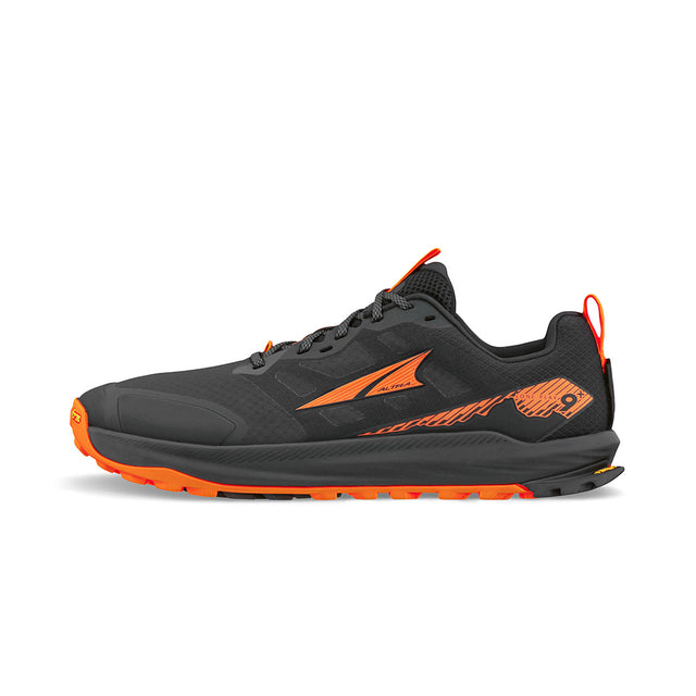 Altra lone peak 9, men's trail running shoe in black and orange colour