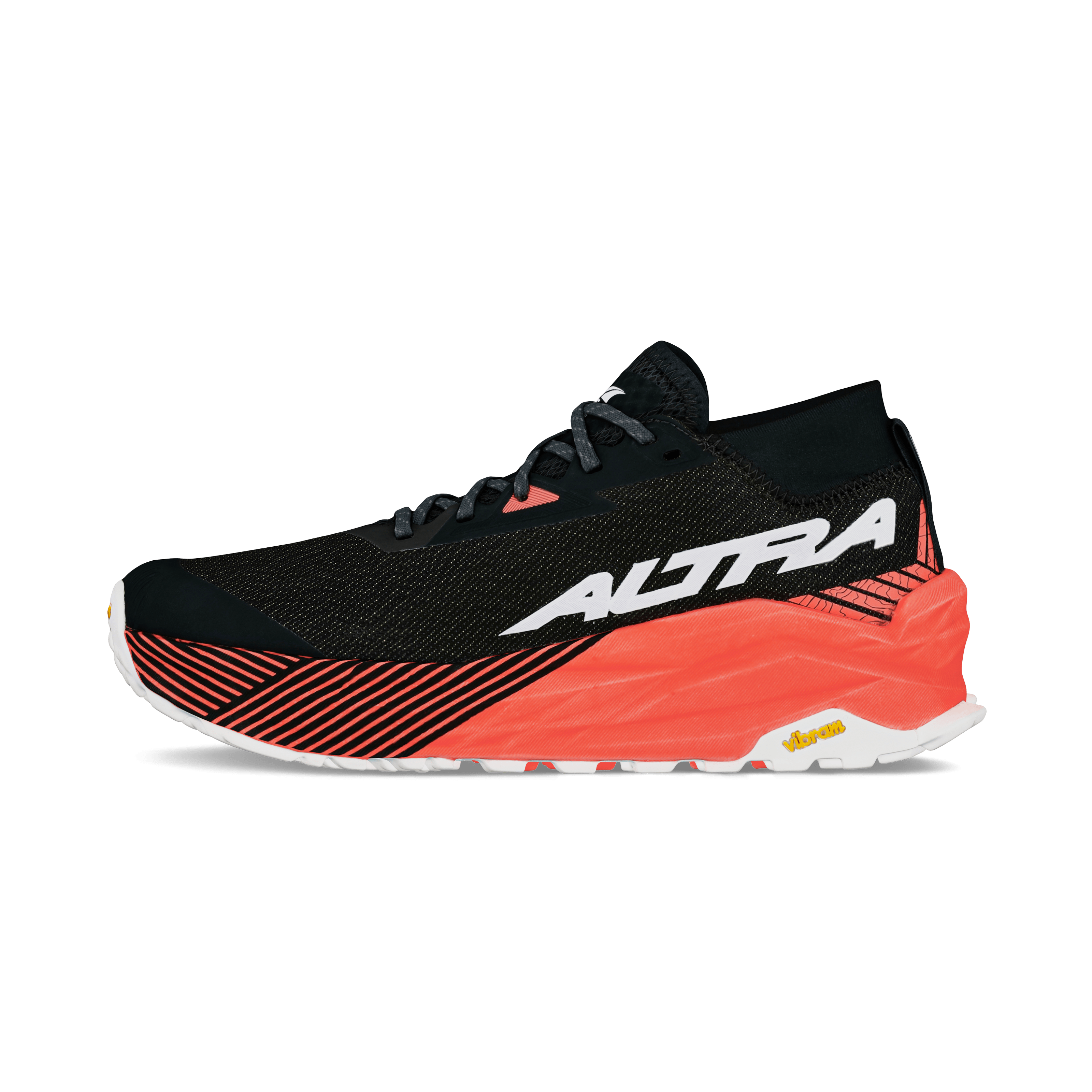 altra olmpus 275 women's trail running shoe, black with red