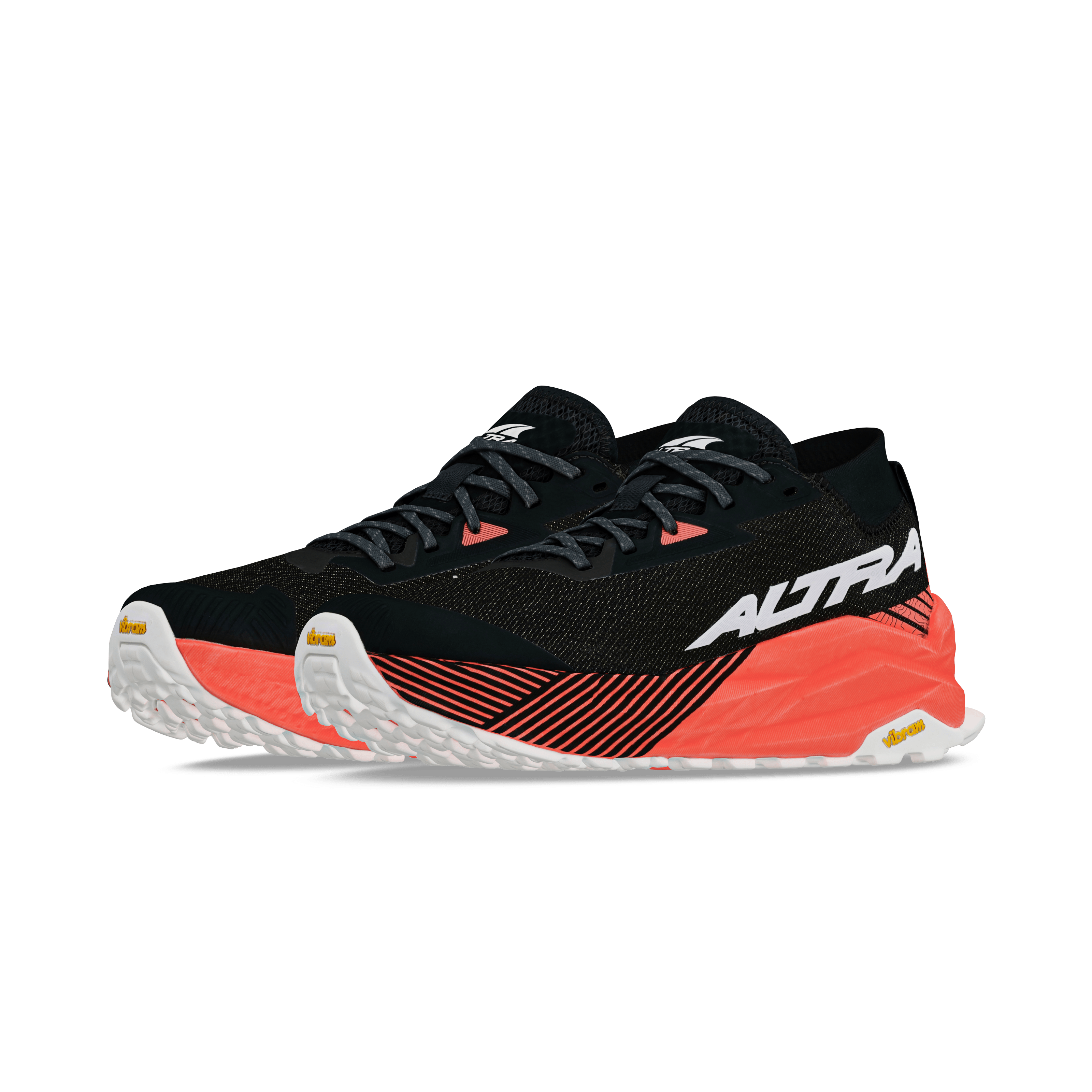 altra olmpus 275 women's trail running shoe, black with red