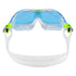 aquasphere seal kid 2, kids swim mask google, watertight fit, clear with blue and lime details