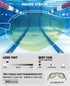  arena cobra ultra swipe mirror goggle with the yellow copper lens and black frame. picture displaying technical information on the goggles