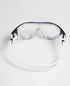 arena mask goggle, called the one, in clear lens with black detail, inside lens