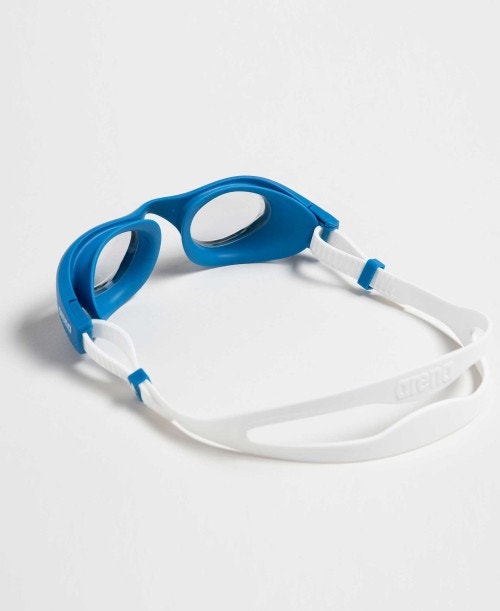 arena the one swim goggle, blue and white