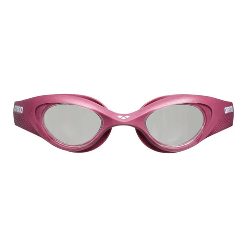 arena goggle designed for women, wine colour with white strap