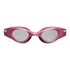 arena goggle designed for women, wine colour with white strap