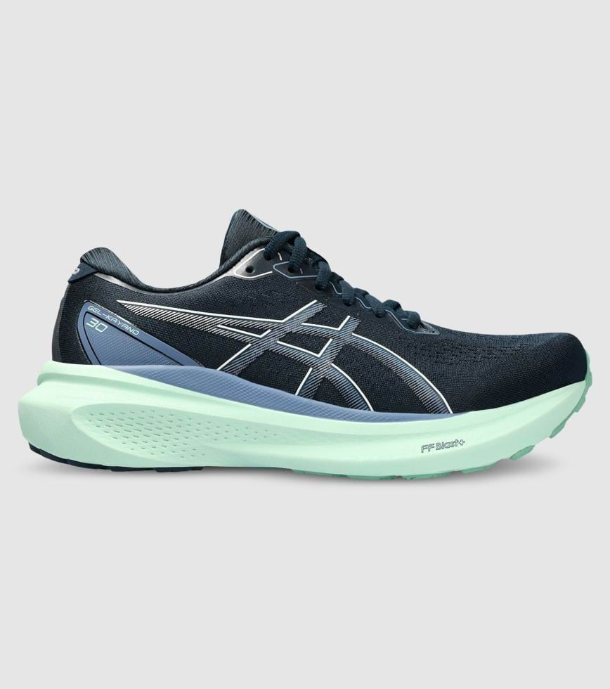 asics Gel-Kayano 30 for Women navy and mint colour running shoes