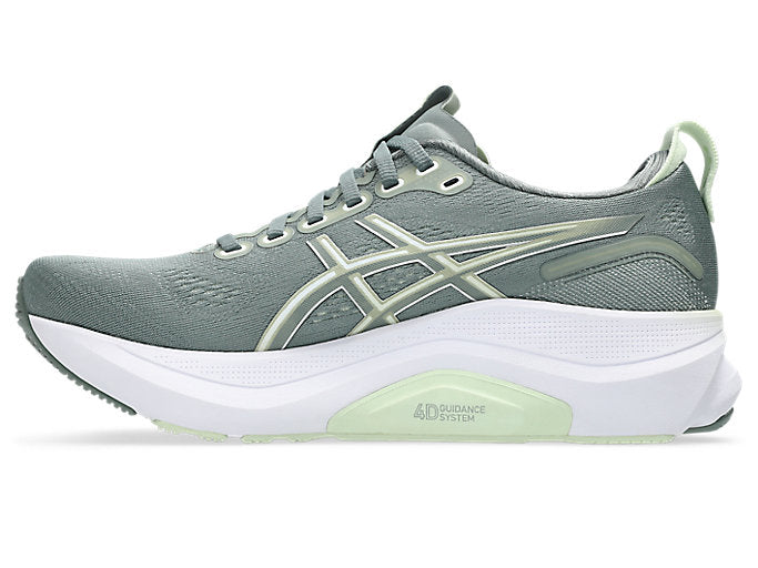Womens asics road running shoe gel kayano 32 green blue