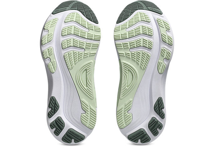 Womens asics road running shoe gel kayano 32 green blue
