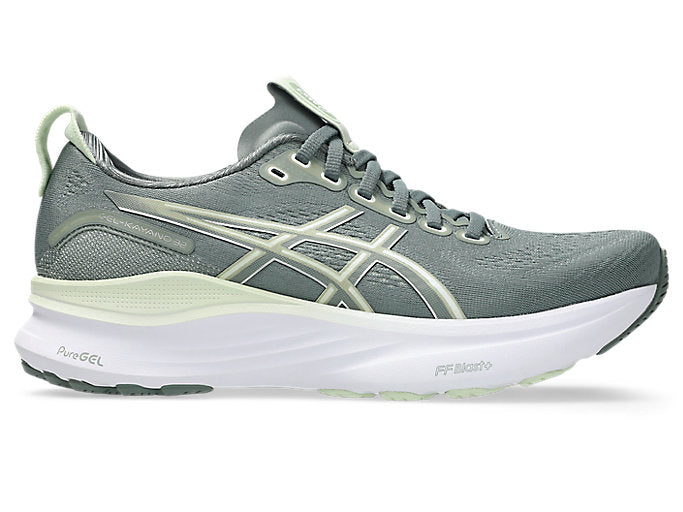 Womens asics road running shoe gel kayano 32 green blue
