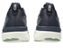 back of a pair of asics gel kayano 33 running shoes for men in midnight blue and khaki colour