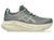 greyish green asics running shoe with light green sole