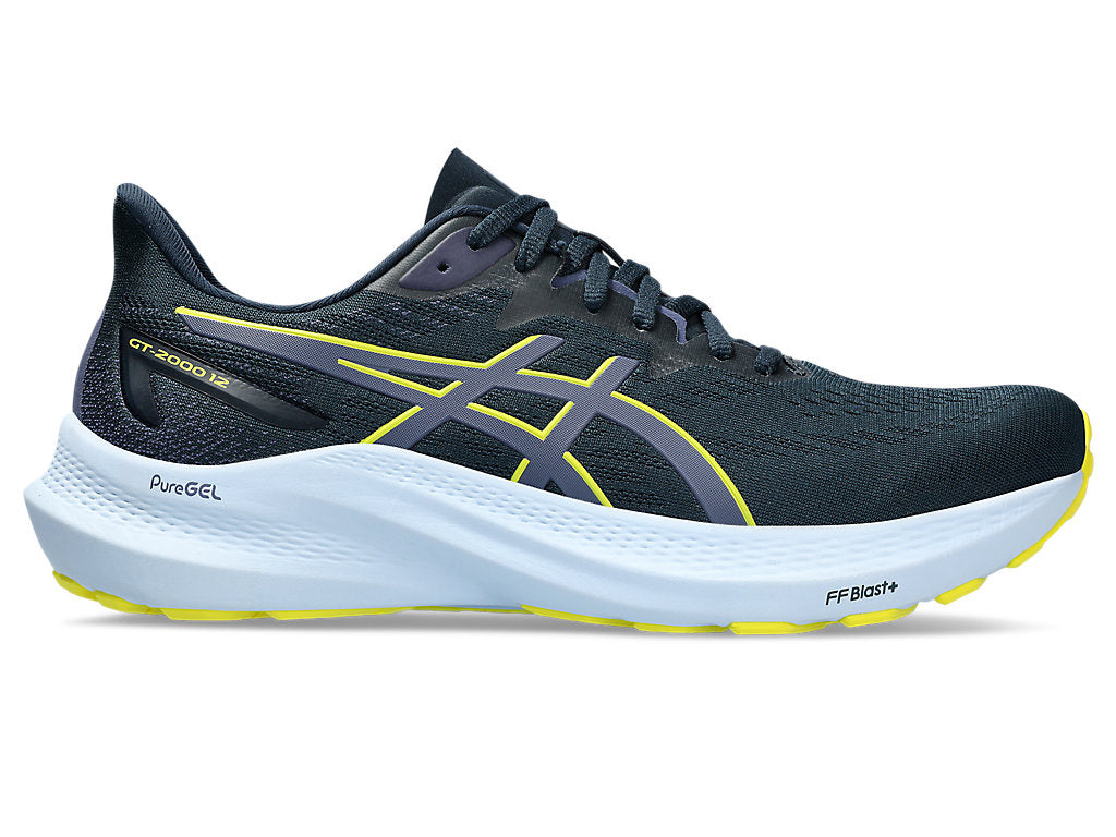 asics gt 2000 12 for men blue and yellow colour