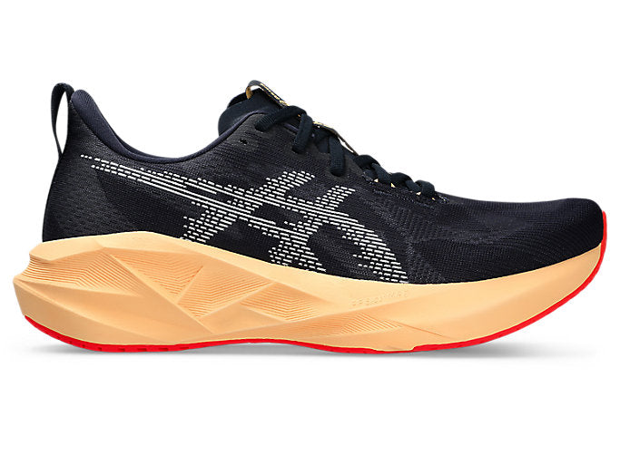 asics novablast 5 mens midnight orange side profile