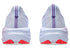 purple asics novablast running shoes heels with red accents