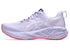 Purple asics novablast running shoe for women inside