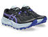 pair of the asics trabuco 14 trail running shoe for women, black / amethyst colour