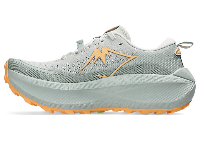 asics trabuco max 4 for women cream dusty steppe colour cushioned trail runnign shoe inside profile