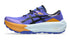 asics trabuco max 5, men's trail running shoe in purple colour with white and orange sole, Cobalt Burst/Black