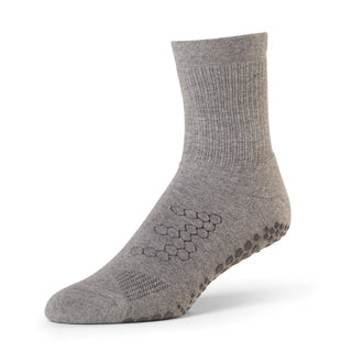 grey crew grip sock for pilates by base 33 and fitnessmad