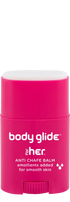 pink stick of body glide wiht lid off