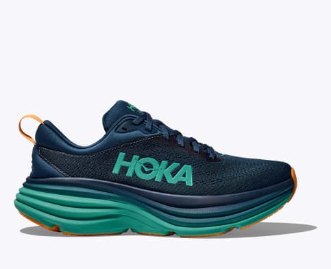 hoka bondi 8 neutral cushioned run shoe for men