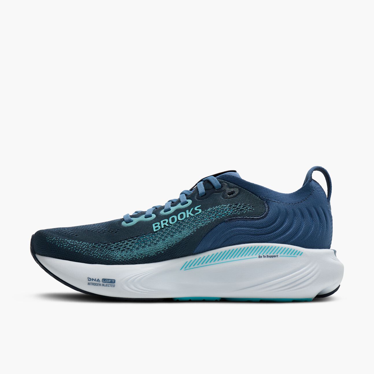 Brooks adrenaline gts 25, road running shoe for men with support, inner side view