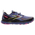 Outside view of womens brooks cascadia 18 gore-tex grey blue black pink running trail shoe
