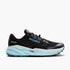 Brooks cascadia 19 GTX, waterproof trail running and walking shoe, black shoe upper with light blue sole, profile of shoe