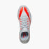 brooks catamount agil trail shoe, white with orange showing top of shoe with laces
