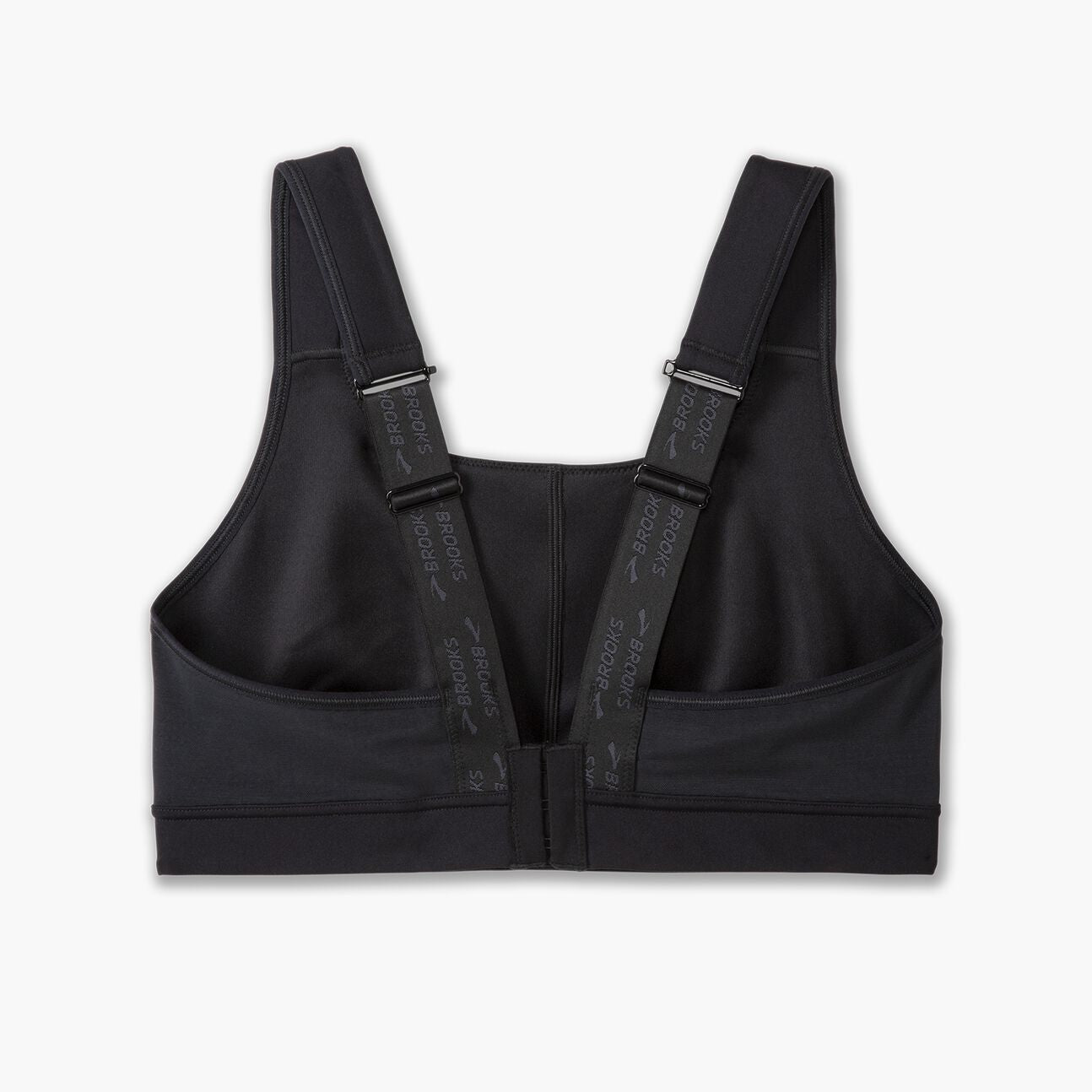 Brooks black sports bra convertible 2.0 style showing back straps