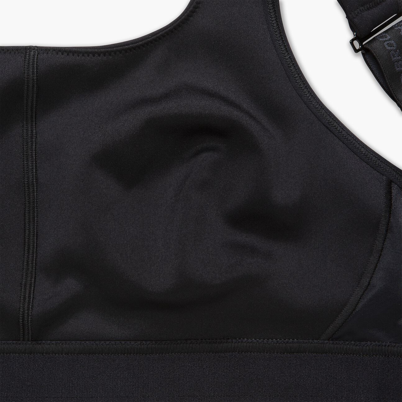 Brooks black sports bra convertible 2.0 style showing padded front
